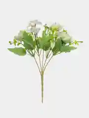 Белый цветы искусственные "Средние розы"