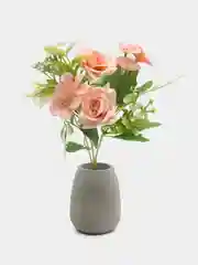 Розовый цветы искусственные "Средние розы"