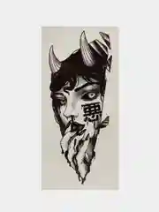 Бирюзовый временная переводная татуировка "Космос"
