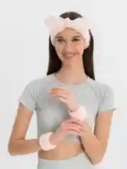 Розовый повязка на руку для умывания женская/детская/подростковая, повязка для головы, набор