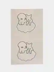 Коралловый временная переводная татуировка "Забавные мишки", 9,5х5,5 см