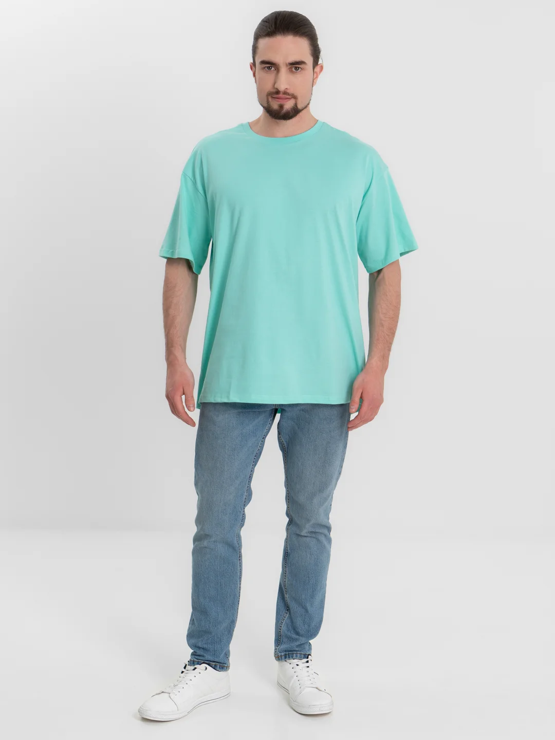 Мятный футболка Oversize