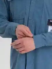 Голубой рубашка  мужская, кофа мужская, с вафельной текстурой, теплая с длинными рукавами