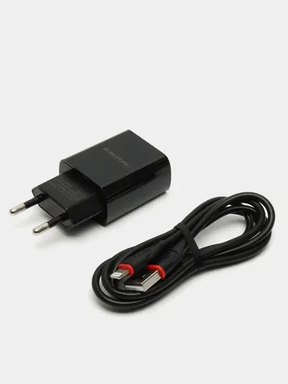 Зарядное устройство для телефона, блок Borofone до 2.1А, Micro, Type-C, lightning iPhone