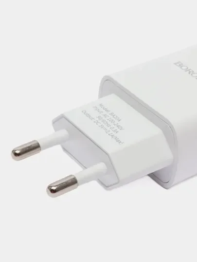 Зарядное устройство для телефона, блок Borofone до 2.1А, Micro, Type-C, lightning iPhone