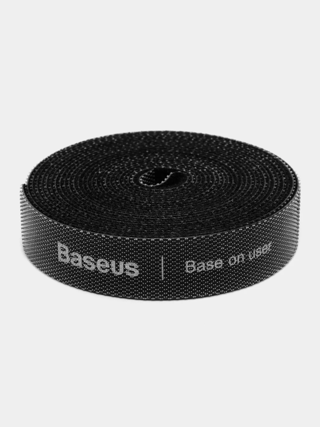 Черный стяжка-держатель липучка для проводов Baseus, кабелей, на липучке, 2 размера, 2 цвета