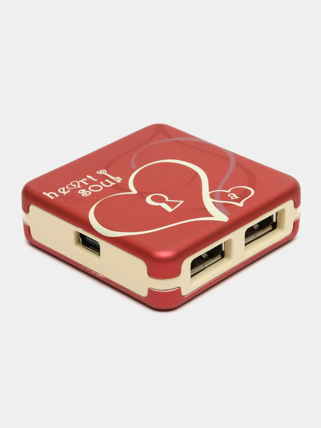 Красный usb-hub разветвитель на 4 разъёма USB 2.0 концентратор G-cube