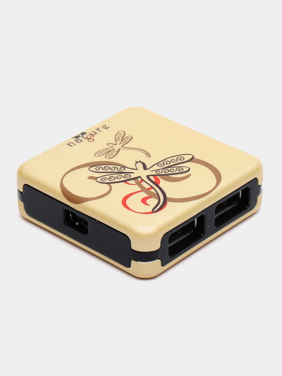 Кремовый usb-hub разветвитель на 4 разъёма USB 2.0 концентратор G-cube