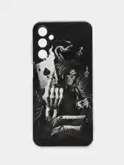 Оливковый чехол на Samsung Galaxy A24 (Галакси A24), прозрачный, с рисунком, защита камеры