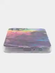 Пурпурный чехол на Samsung Galaxy A24 (Галакси A24), прозрачный, с рисунком, защита камеры