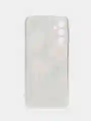 Кораллово-розовый чехол на Samsung Galaxy A24 (Галакси A24), прозрачный, с рисунком, защита камеры