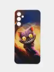 Индиго чехол на Samsung Galaxy A24 (Галакси A24), прозрачный, с рисунком, защита камеры