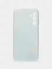 Светло-синий чехол на Samsung Galaxy A24 (Галакси A24), прозрачный, с рисунком, защита камеры
