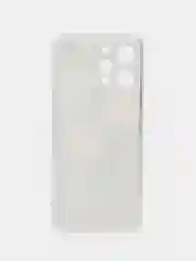 Кораллово-розовый силиконовый чехол на Xiaomi Redmi 12 (Редми 12), прозрачный, с рисунком, защита камеры