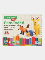 Пластилин BRAUBERG KIDS классический, 36 и 45 цветов