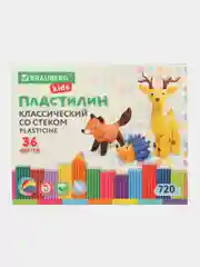 Пластилин BRAUBERG KIDS классический, 36 и 45 цветов