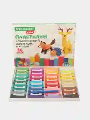 Пластилин BRAUBERG KIDS классический, 36 и 45 цветов