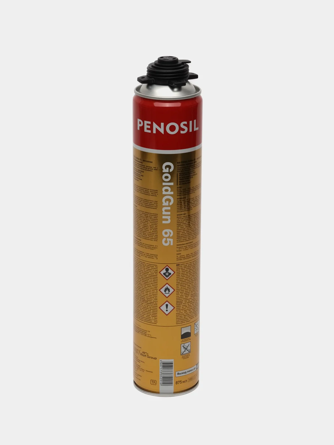 Пена монтажная Penosil Gold Gun 65, летняя, под пистолет, 875 мл, 1 штука