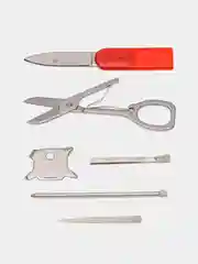 Красный швейцарская карта-мультитул Просто-Полезно