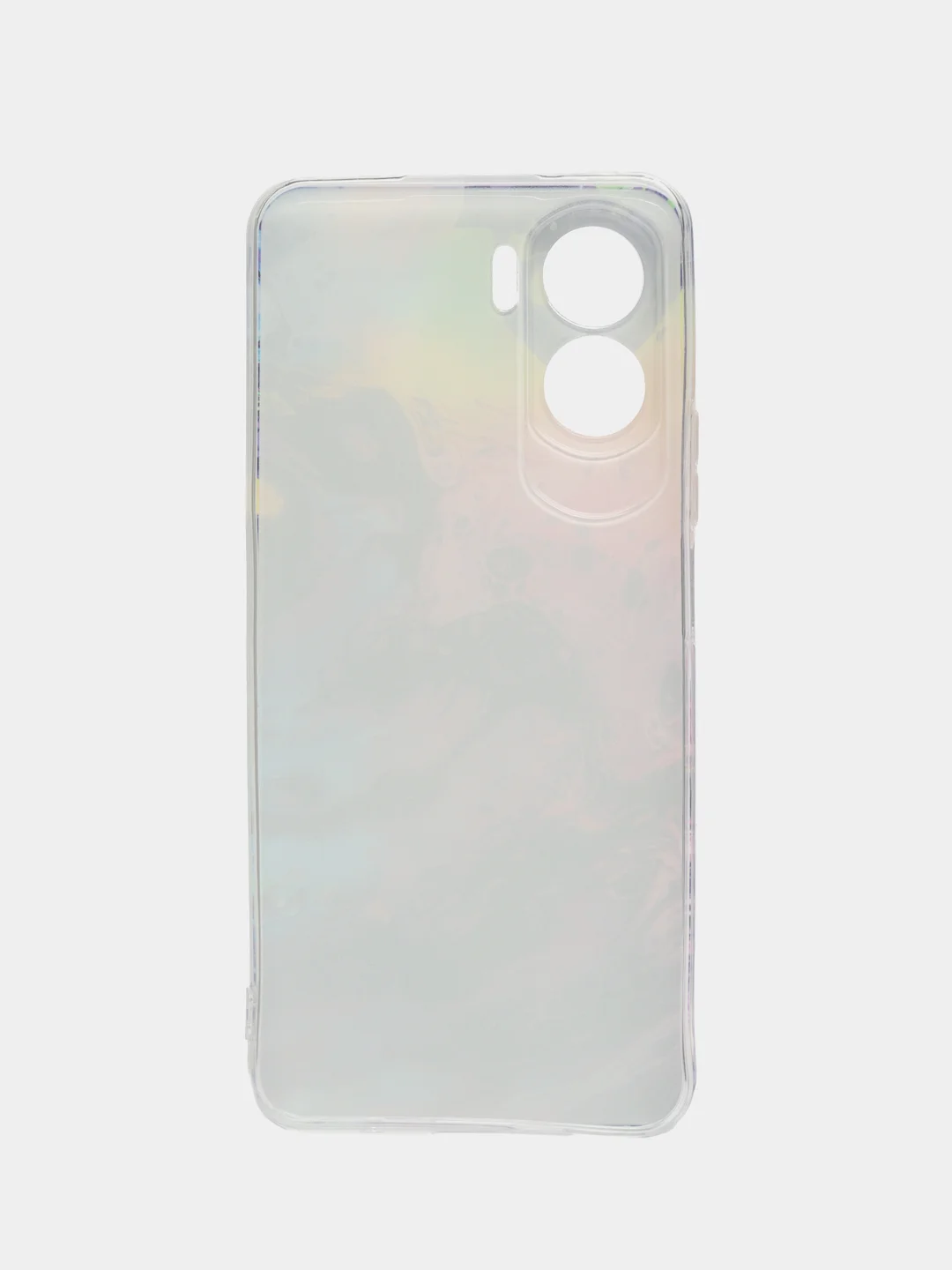 Пурпурный силиконовый чехол на Honor 90 Lite (Хонор 90 Лайт), прозрачный, с рисунком