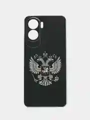 Приглушённый хаки силиконовый чехол на Honor 90 Lite (Хонор 90 Лайт), прозрачный, с рисунком