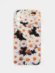 Золотой чехол на Samsung Galaxy A24 (Галакси A24), прозрачный, с рисунком, защита камеры