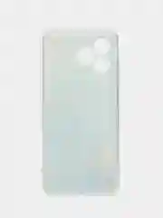 Светло-синий силиконовый чехол на Realme C53/C51 (Реалми С53/С51), прозрачный, с рисунком, защита камеры