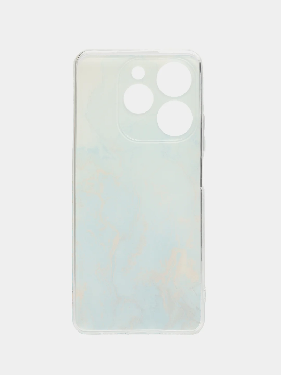 Светло-синий чехол на Tecno Spark 10 Pro (Текно Спарк 10 Про), прозрачный, с рисунком, защита камеры