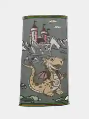 Зеленый полотенце ручное, лён, хлопок, двойная ткань, размер 25/50