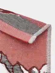 Зеленый полотенце ручное, лён, хлопок, двойная ткань, размер 25/50