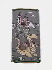 Серый полотенце ручное, лён, хлопок, двойная ткань, размер 25/50