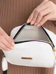 Белый женская сумка, кросс боди