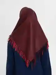 Алый платок мусульманский, кашемировый
