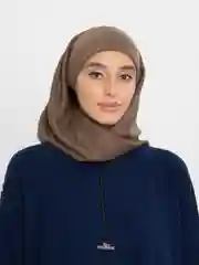 Терракотовый платок мусульманский женский, однотонный, хлопковый