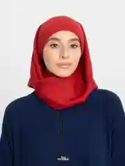 Вишнёвый платок мусульманский женский, однотонный, хлопковый