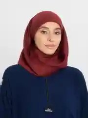 Бордовый платок мусульманский женский, однотонный, хлопковый