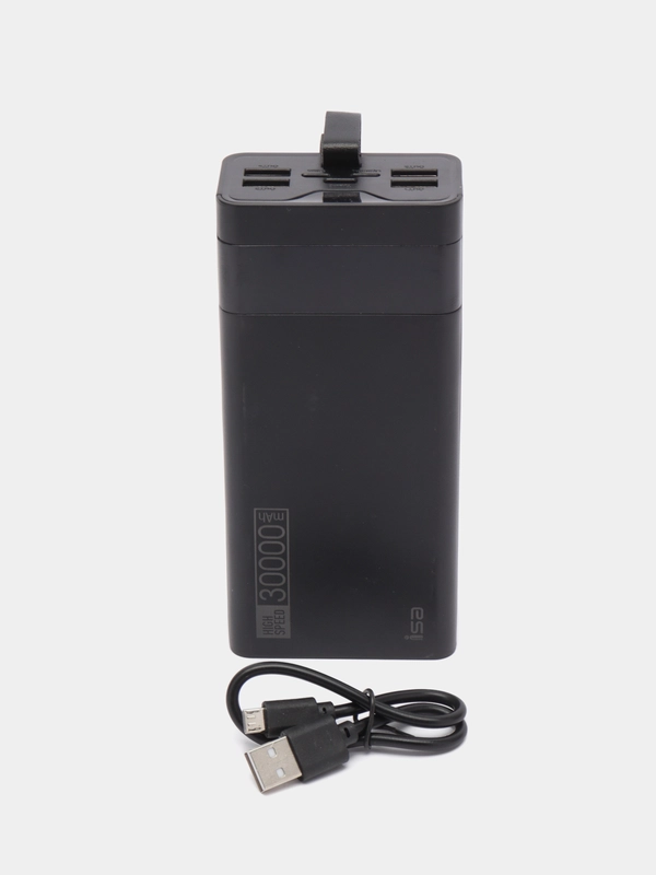 Внешний аккумулятор Power Bank повербанк, с фонариком, 30000/40000/50000 мАч