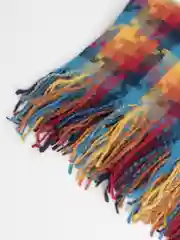 Бордовый палантин женский мусульманский, кашемир