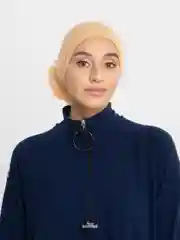 Бежевый тюрбан женский, с цветком