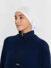 Белый тюрбан женский, с цветком
