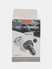 Белый автомобильное зарядное устройство Quick Charge3.0 7A, быстрая зарядка, 4 USB выхода