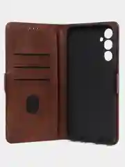 Коричневый чехол-книжка GQ Lite для Samsung A05s из высококачественной кожи