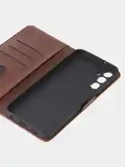 Коричневый чехол-книжка GQ Lite для Samsung A05s из высококачественной кожи