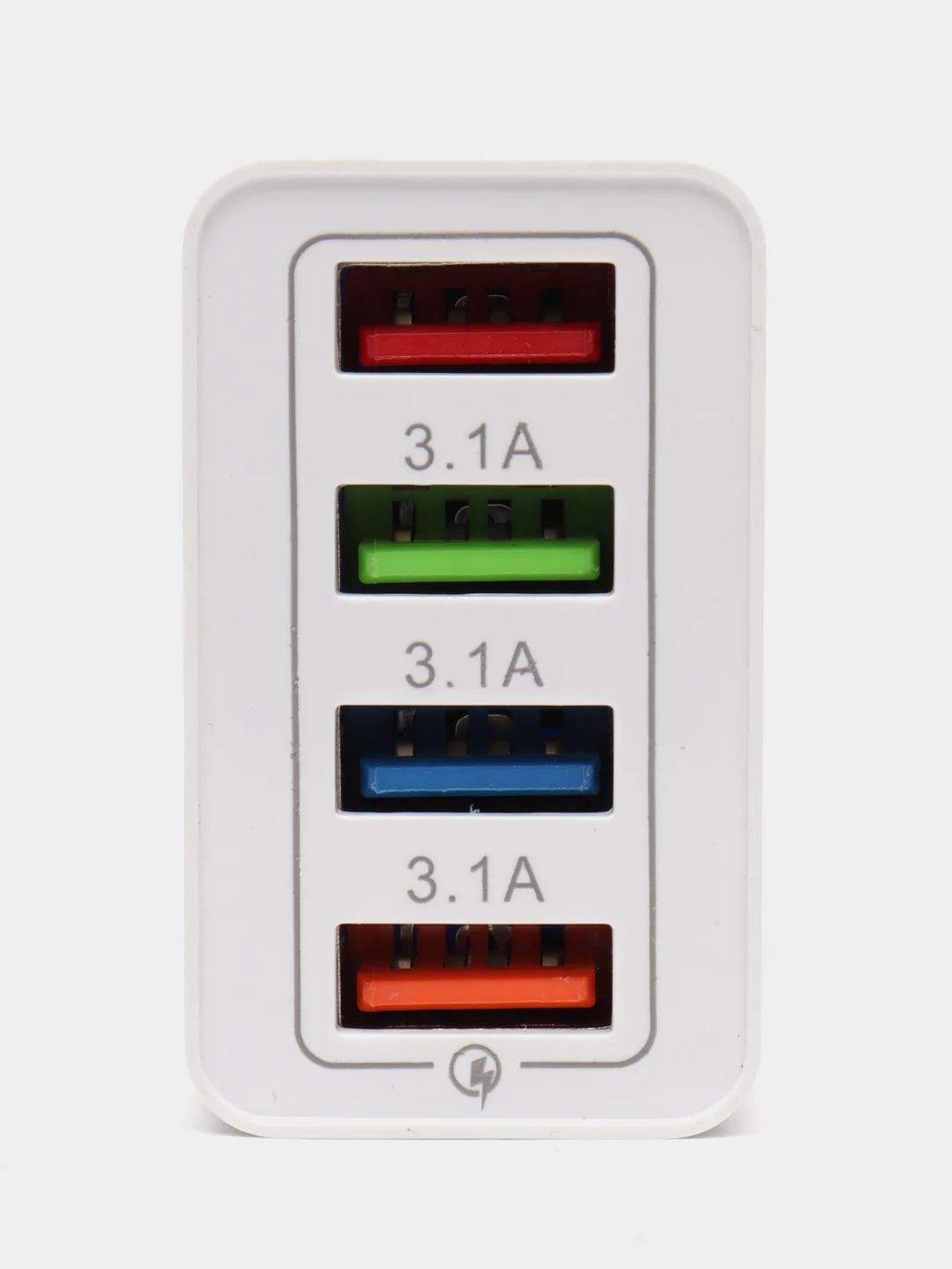 Зарядное устройство для телефона 4 USB, блок питания сетевой, 5V/3.1А