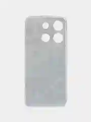 Бирюзовый чехол для Infinix Smart 7 Plus (Инфиникс Смарт 7 Плюс), прозрачный, с рисунком, защита камеры