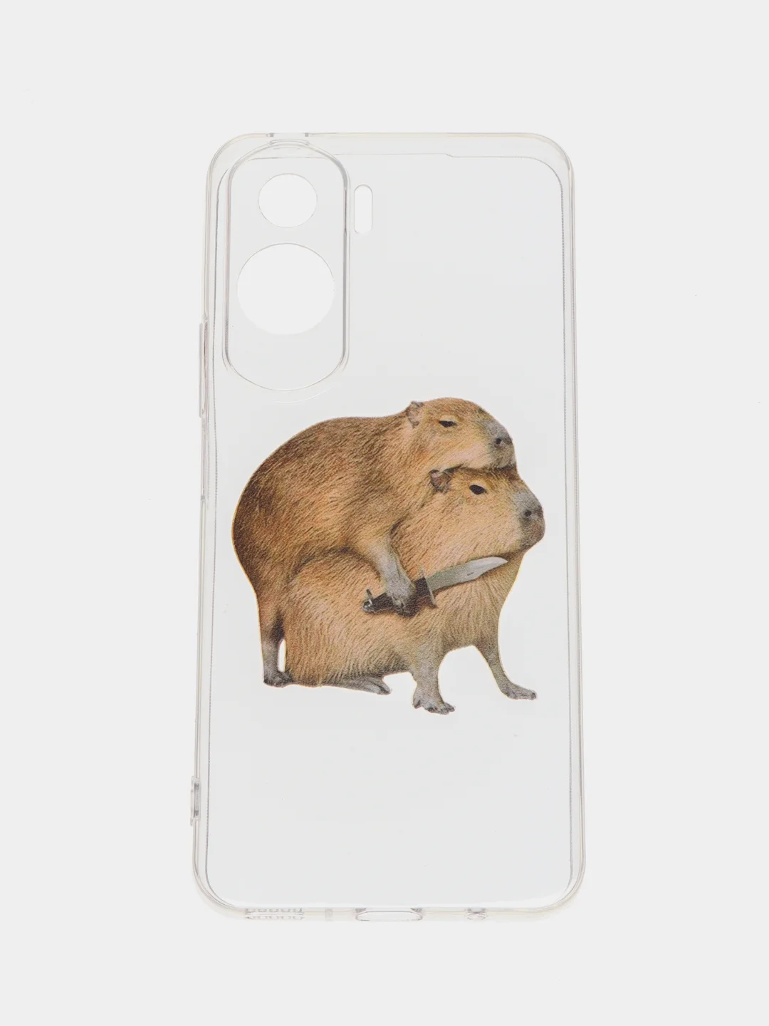 Бежевый силиконовый чехол на Oppo A78 4G (Оппо А78 4G), прозрачный, с рисунком, защита камеры