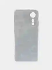 Бирюзовый силиконовый чехол на Oppo A78 4G (Оппо А78 4G), прозрачный, с рисунком, защита камеры