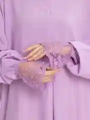 Лавандовый намазное платье с потайным замком для кормящих
