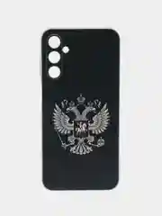 Приглушённый хаки чехол на Samsung Galaxy A24 (Галакси A24), прозрачный, с рисунком, защита камеры