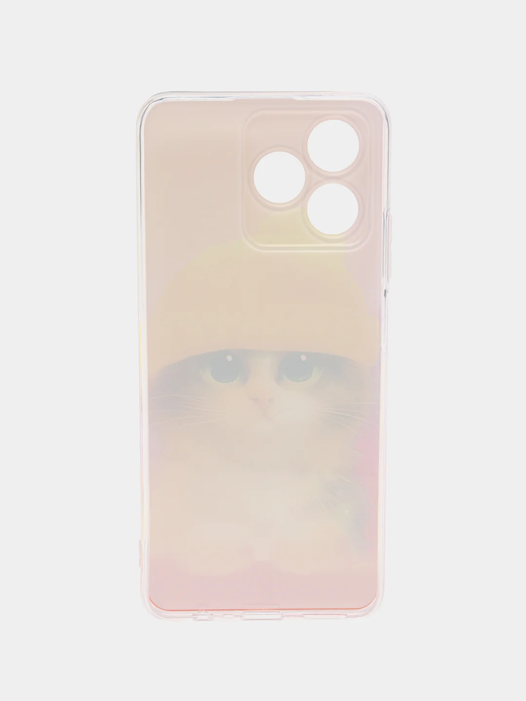 Желтый силиконовый чехол на Realme C53/C51 (Реалми С53/С51), прозрачный, с рисунком, защита камеры